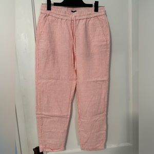 J. Crew Factory Striped Linen-Cotton Blend Drawstring Pant (2)